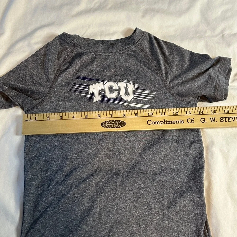 Kids TCU Horned Frogs Short Sleeve Athletic‎ T-Shirt Size S 6/7 Gray